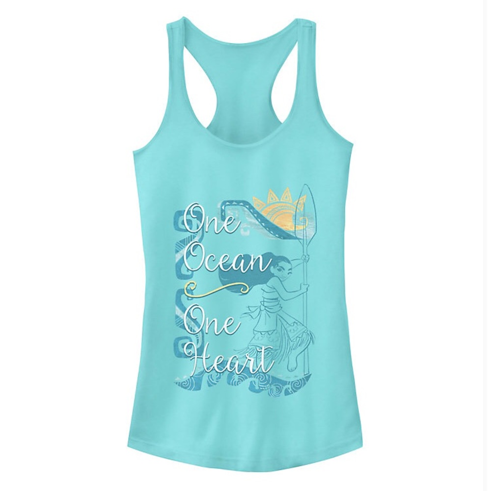 Junior's Disney's Moana "One Ocean One Heart" Racerback Tank size XXL